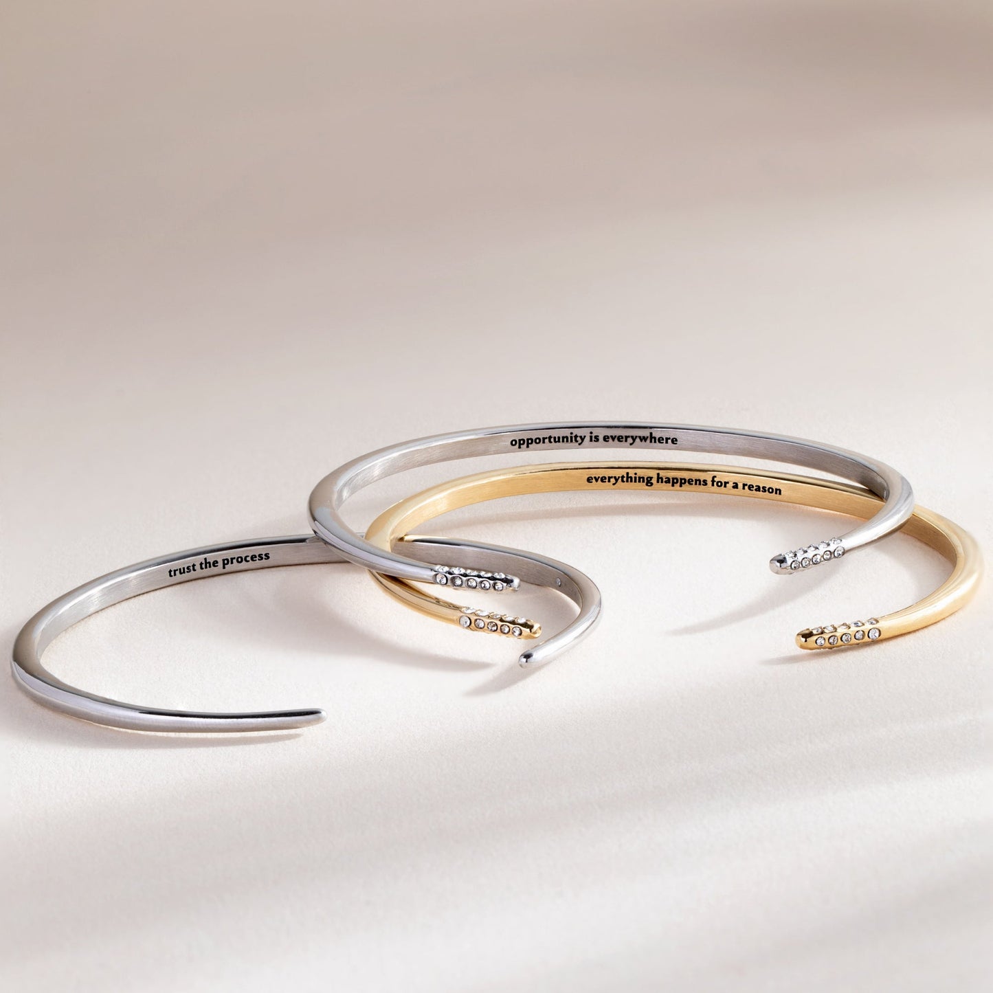 “Trust the Process” Open Tusk Cuff Bracelet ALEX AND ANI