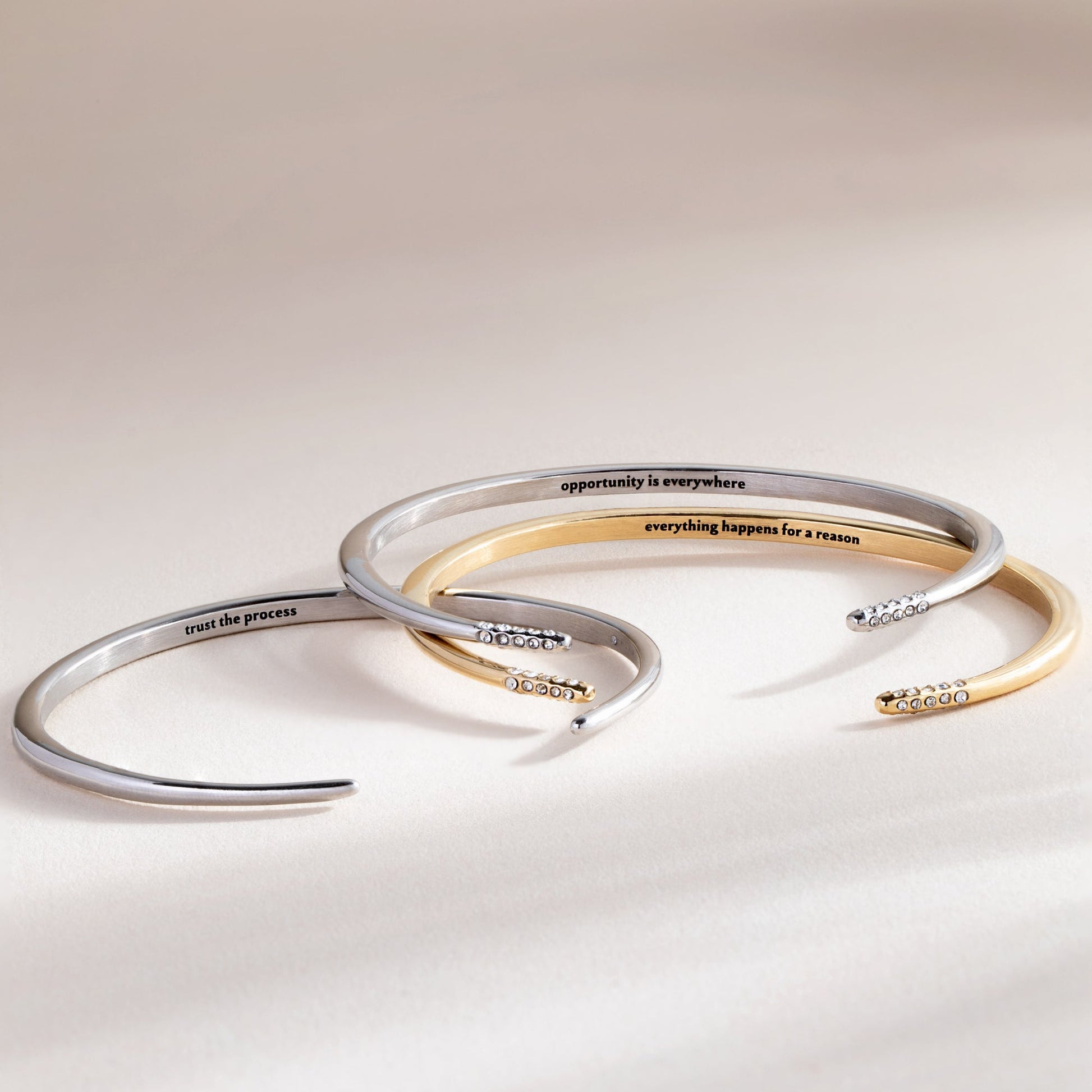 “Trust the Process” Open Tusk Cuff Bracelet ALEX AND ANI