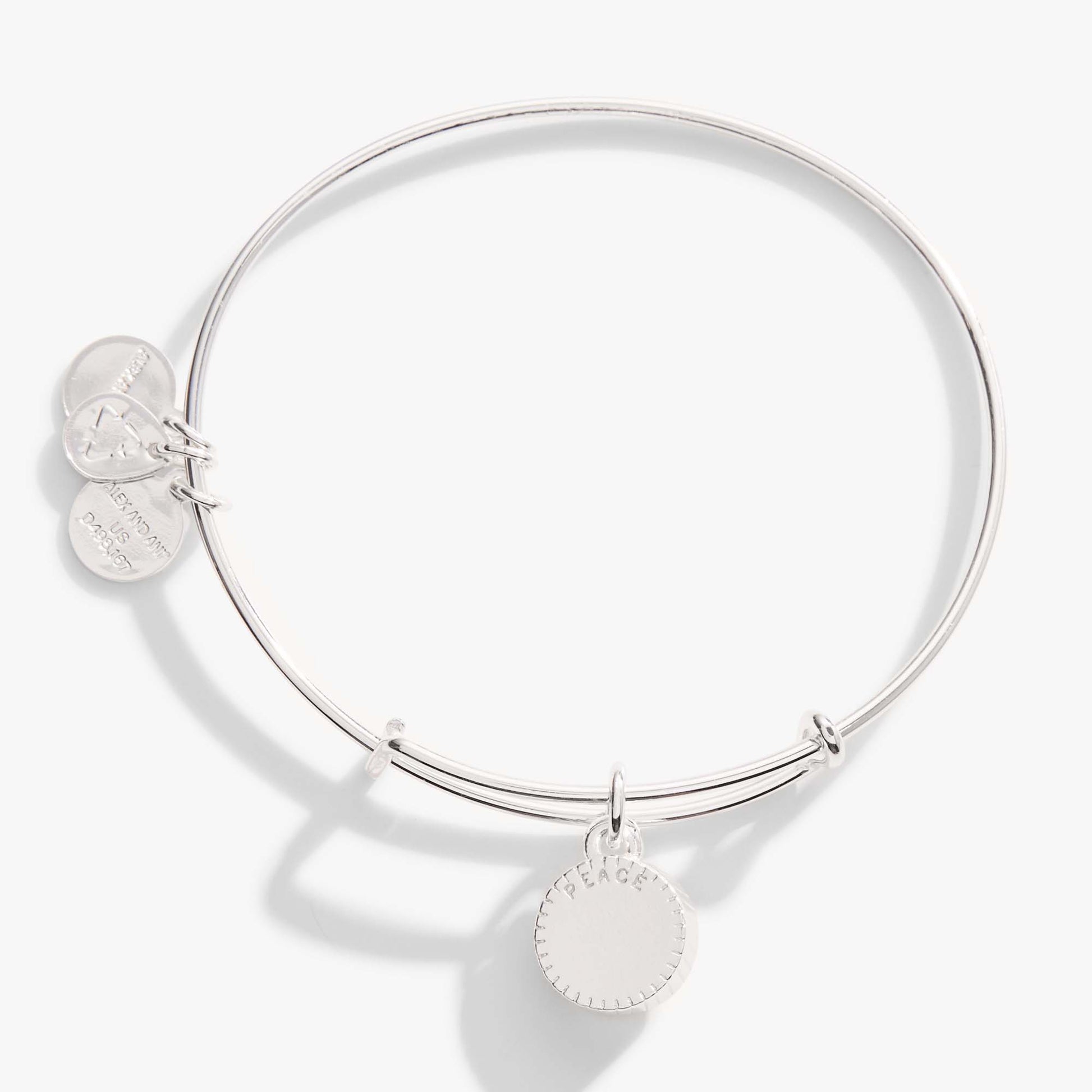 March Birthstone Charm Bangle, Aquamarine ALEX AND ANI