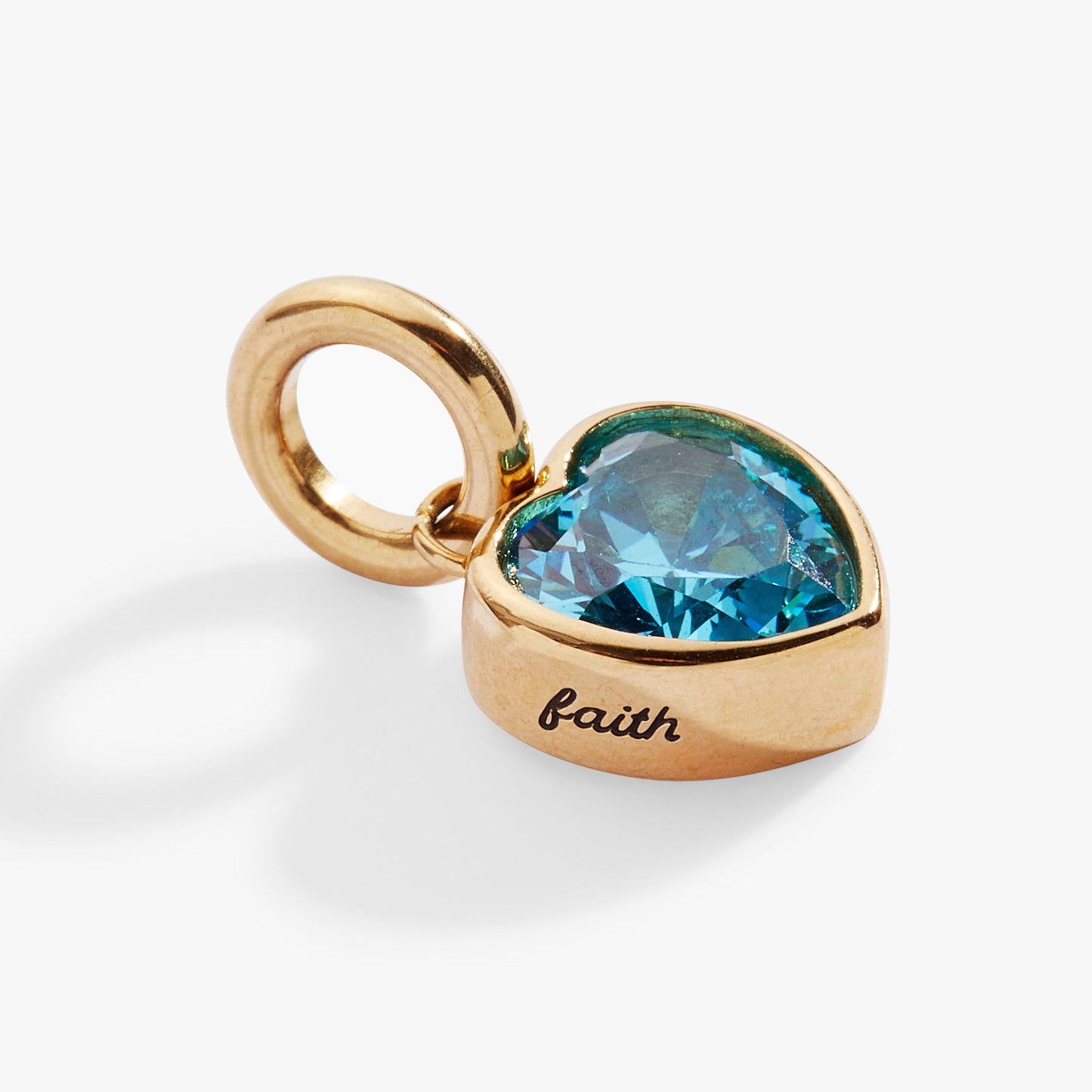March 'Faith' Heart Birthstone Charm ALEX AND ANI