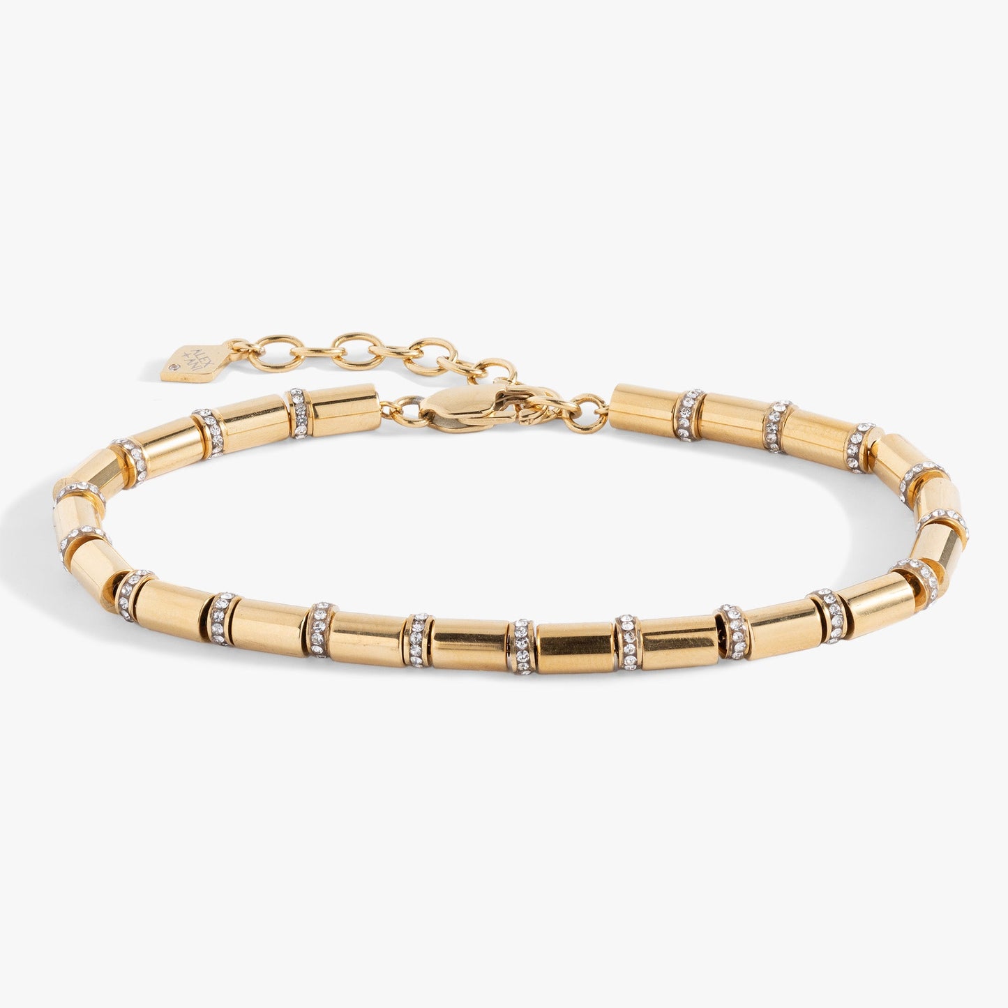 Tube Bead and Crystal Chain Bracelet ALEX AND ANI