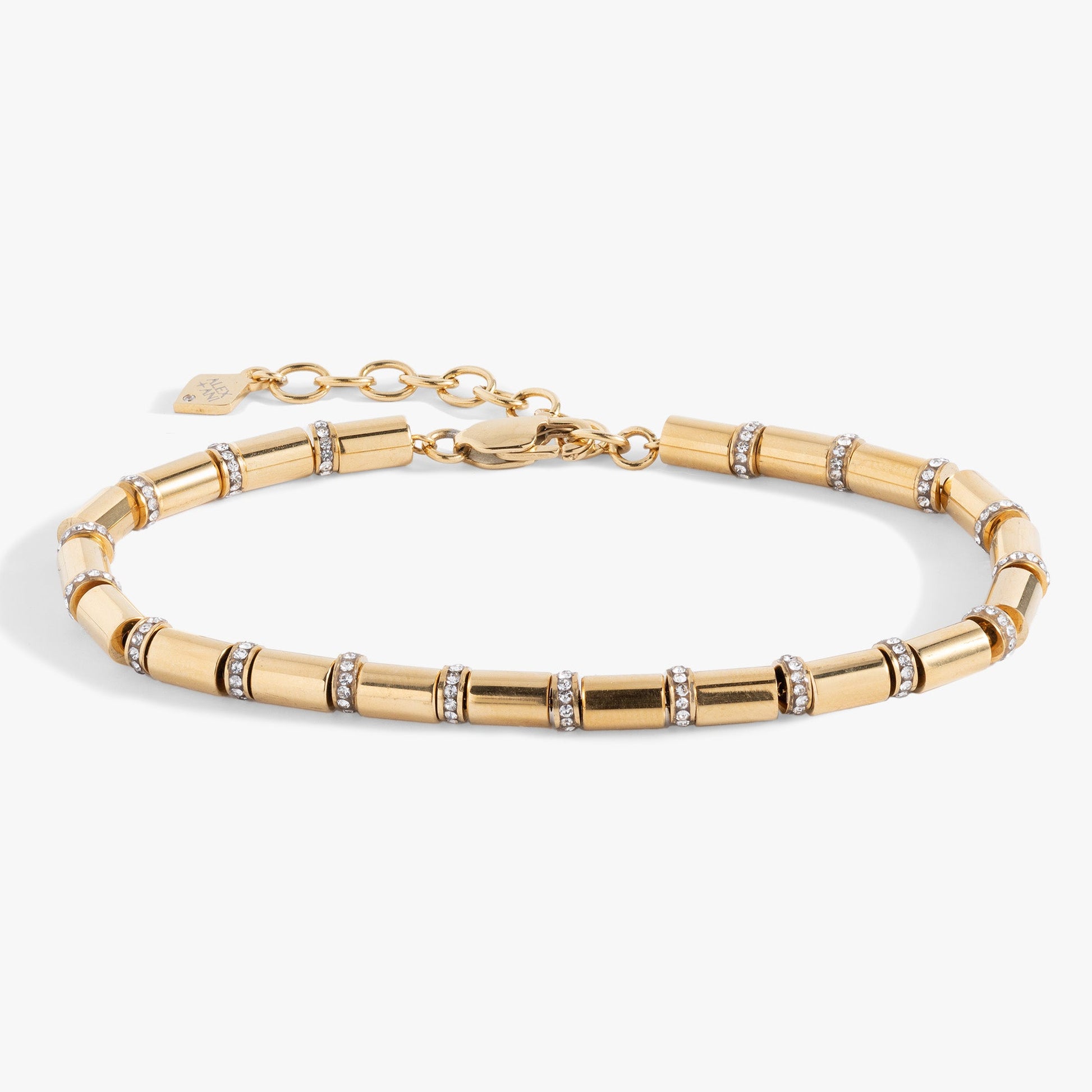 Tube Bead and Crystal Chain Bracelet ALEX AND ANI