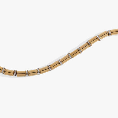 Tube Bead and Crystal Chain Bracelet ALEX AND ANI