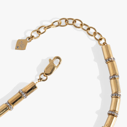 Tube Bead and Crystal Chain Bracelet ALEX AND ANI