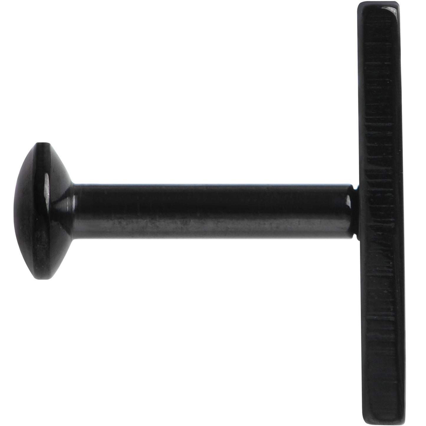 1/4 9mm Black IP Rectangle Internal Thread Daith Cartilage Tragus BodyCandy