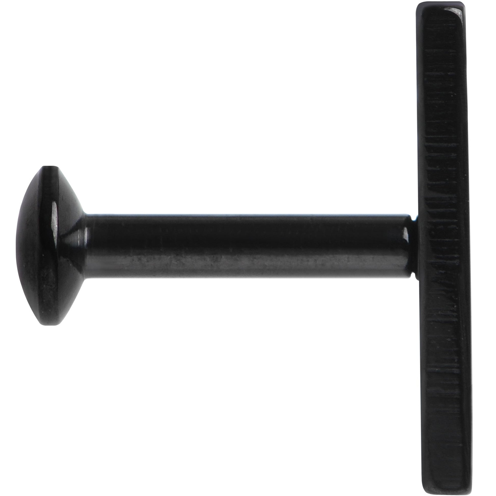 1/4 9mm Black IP Rectangle Internal Thread Daith Cartilage Tragus BodyCandy