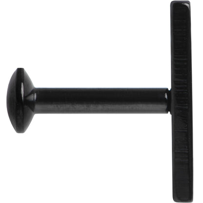 1/4 9mm Black IP Rectangle Internal Thread Daith Cartilage Tragus BodyCandy
