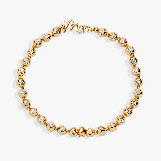 Mom Elongated Crystal Stretch Bracelet ALEX AND ANI