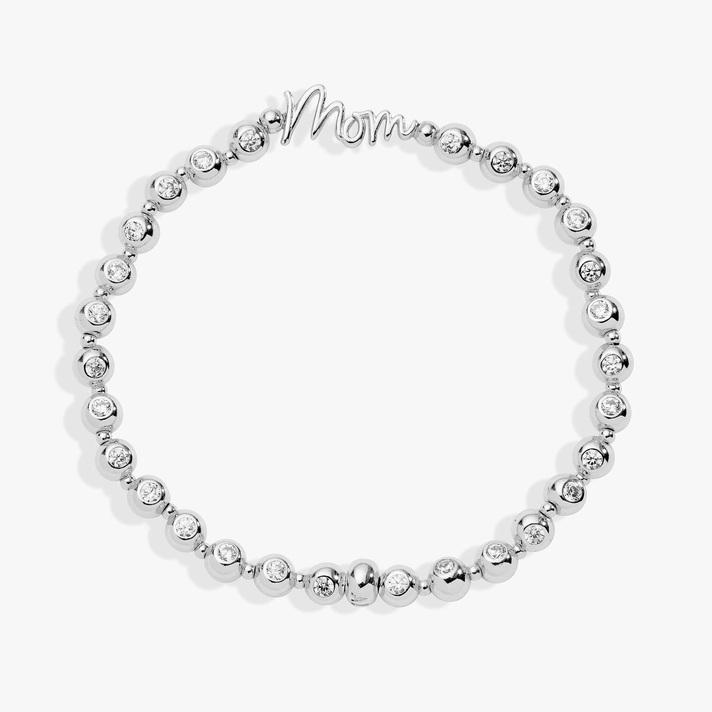 Mom Elongated Crystal Stretch Bracelet ALEX AND ANI