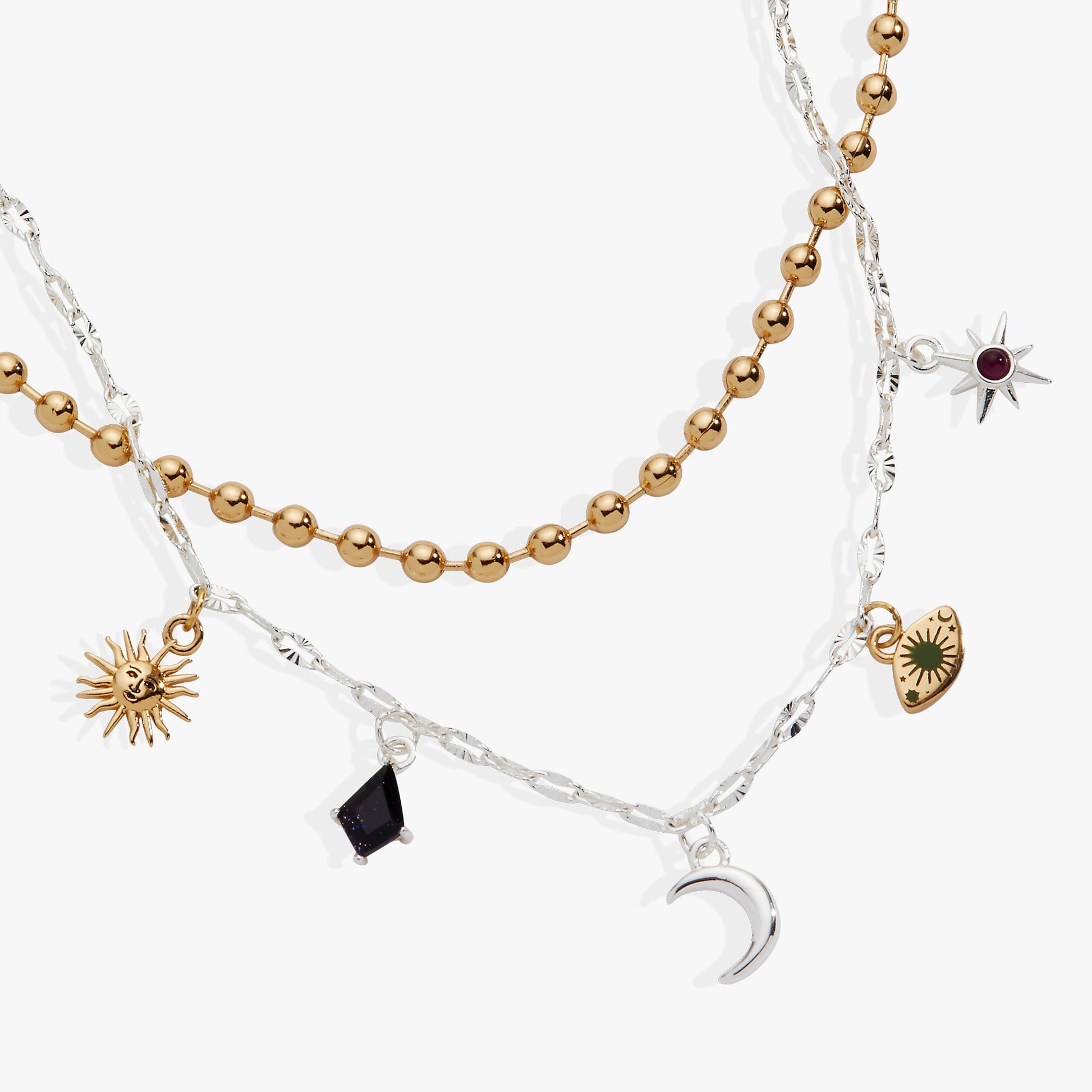 Moon Magic 2 Row Charm Necklace ALEX AND ANI