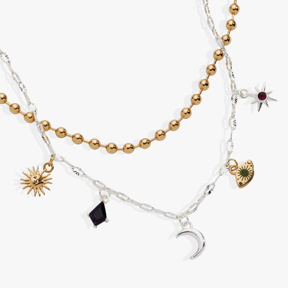 Moon Magic 2 Row Charm Necklace ALEX AND ANI