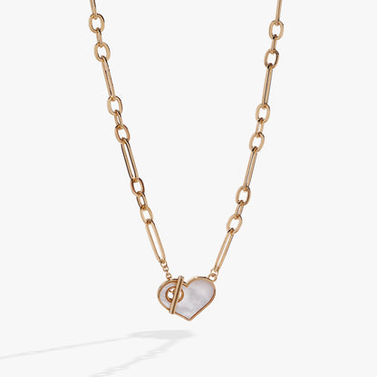 Heart Mother of Pearl Toggle Necklace ALEX AND ANI
