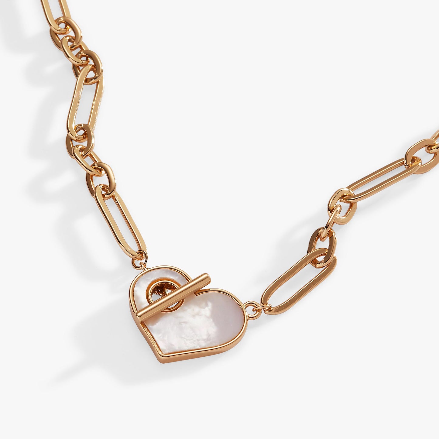 Heart Mother of Pearl Toggle Necklace ALEX AND ANI