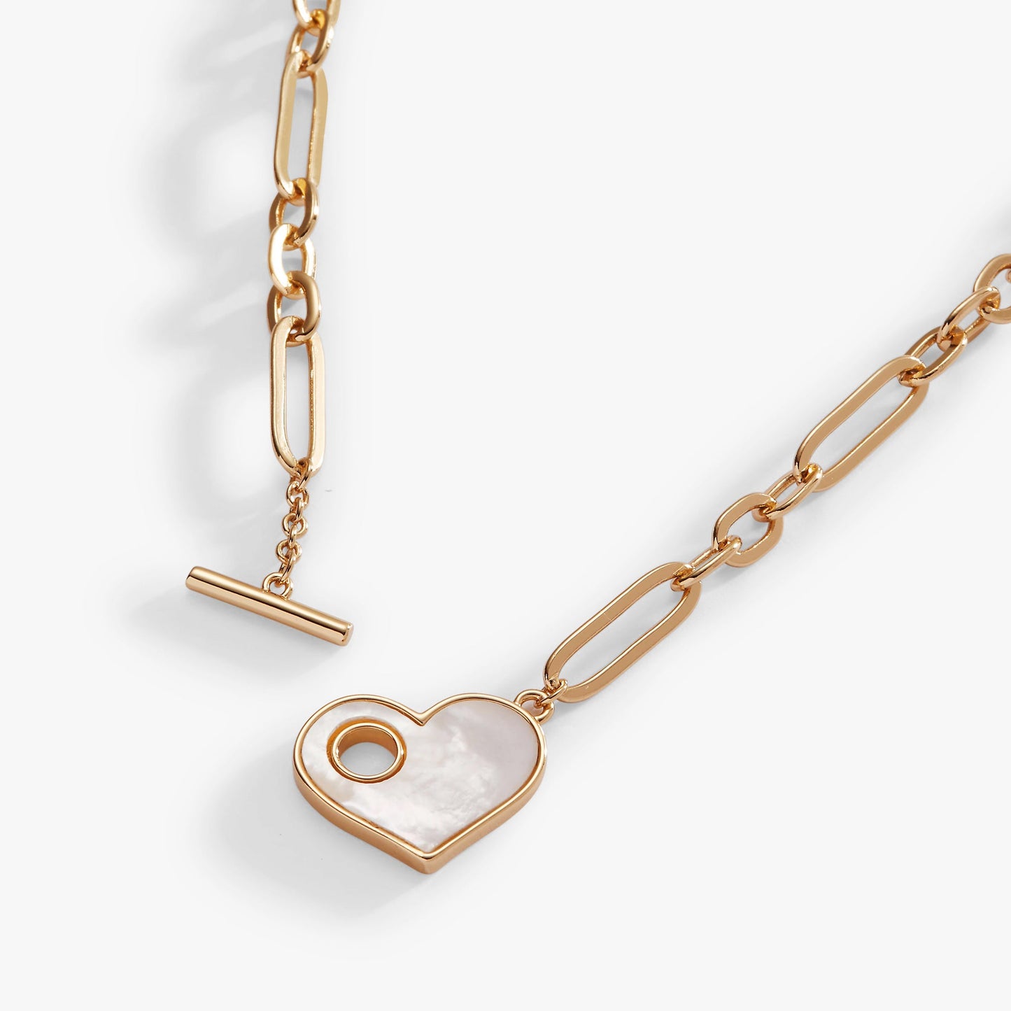 Heart Mother of Pearl Toggle Necklace ALEX AND ANI