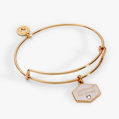 Mother of the Groom Mother of Pearl Charm Bangle ALEX AND ANI