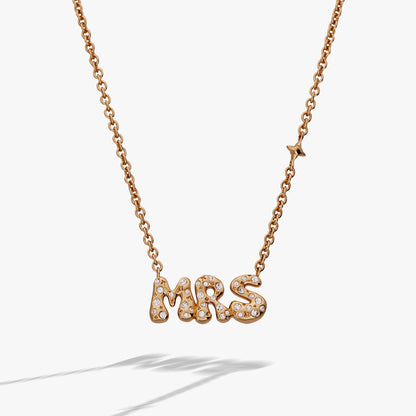 'Mrs' Bubble Crystal Pendant Necklace ALEX AND ANI