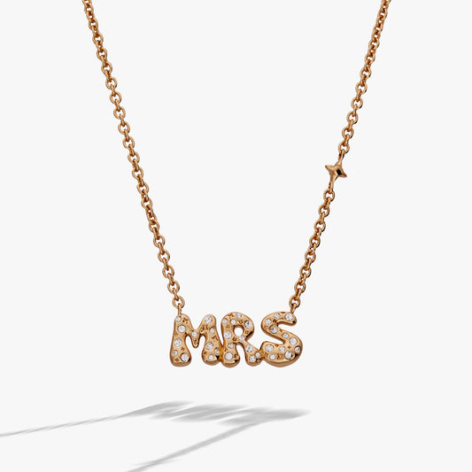 'Mrs' Bubble Crystal Pendant Necklace ALEX AND ANI