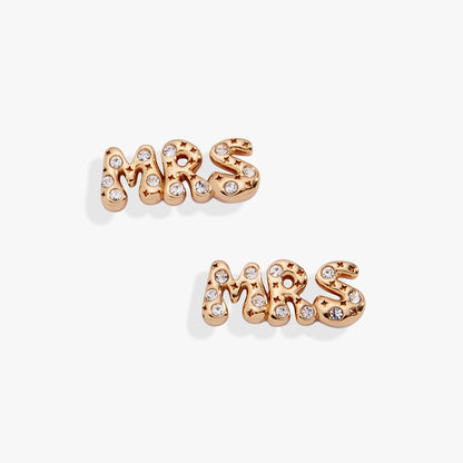'Mrs' Bubble Crystal Stud Earrings ALEX AND ANI