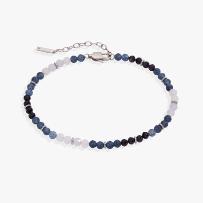 Blue Ombre Semi-Precious Beaded Anklet ALEX AND ANI