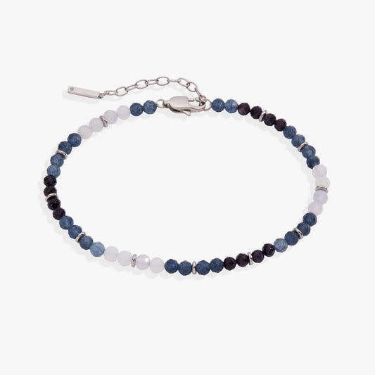 Blue Ombre Semi-Precious Beaded Anklet ALEX AND ANI