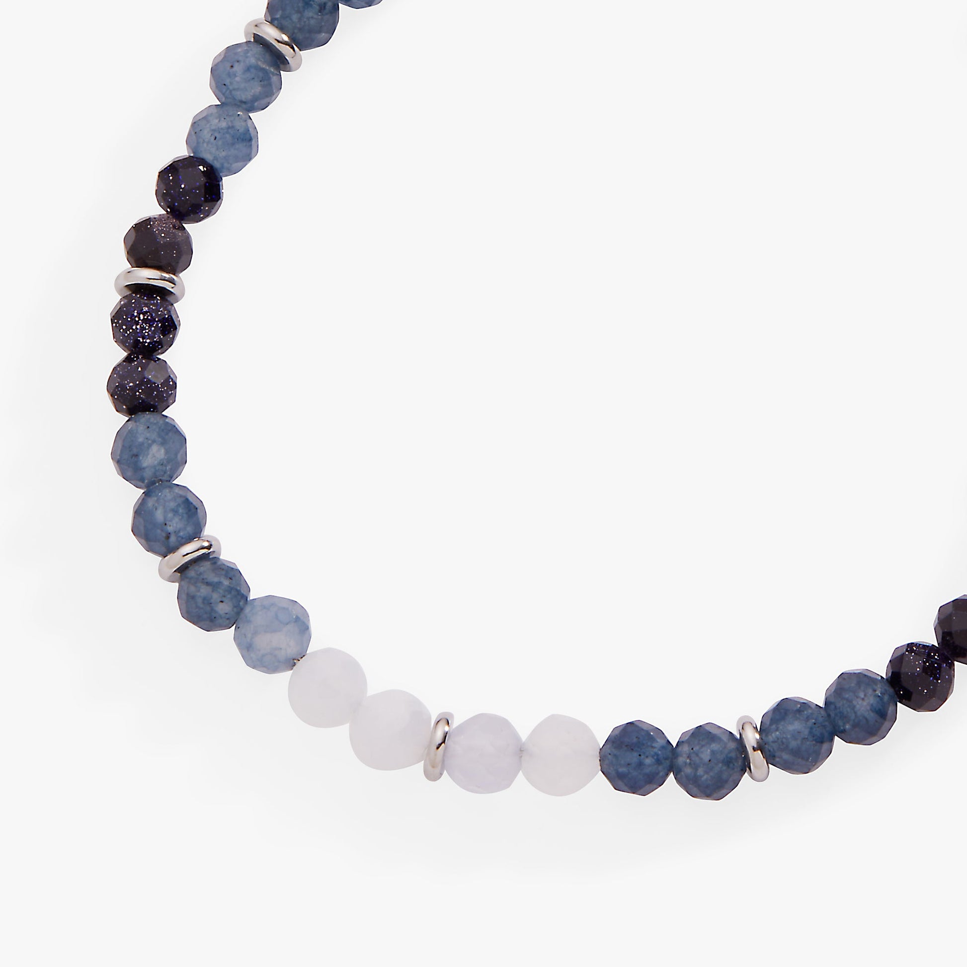 Blue Ombre Semi-Precious Beaded Anklet ALEX AND ANI