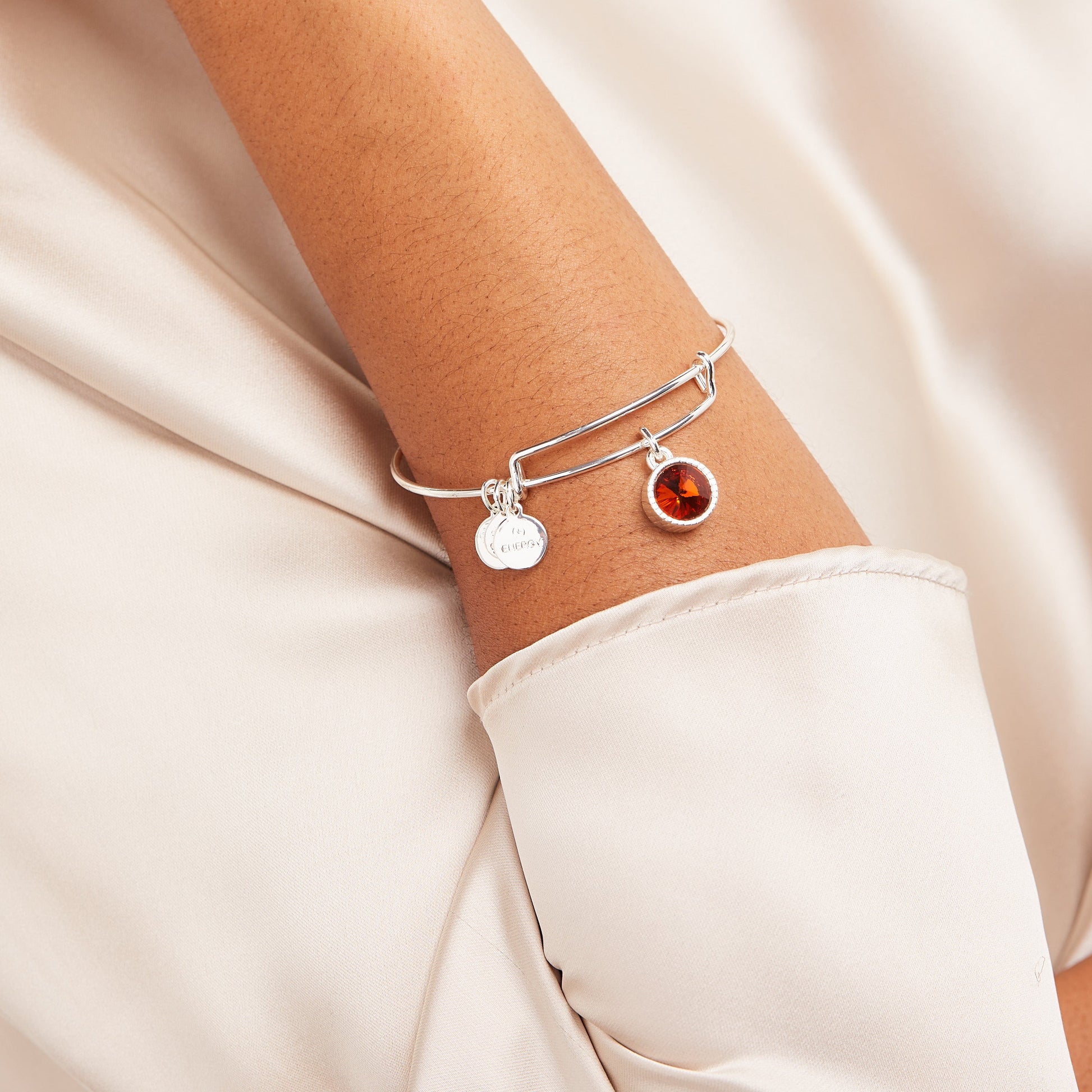 November Birthstone Charm Bangle, Topaz ALEX AND ANI