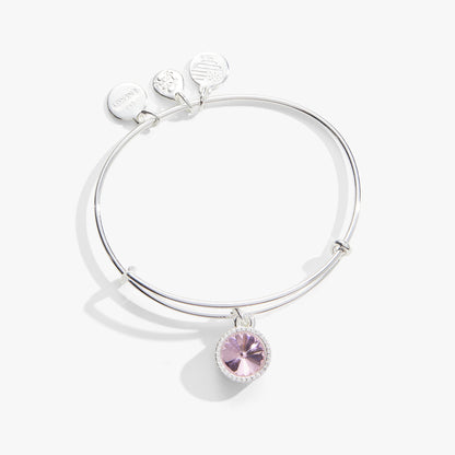 October Birthstone Charm Bangle, Rose ALEX AND ANI