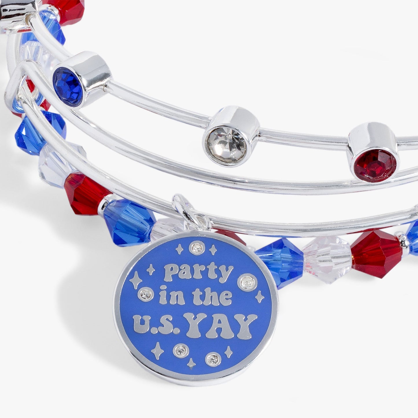 'Party in the U S Yay!' Patriotic Bangle Set of 3 ALEX AND ANI