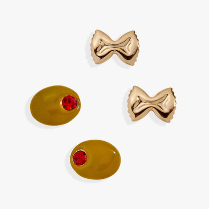 Pasta Girl Stud Earrings Set Of 2 ALEX AND ANI