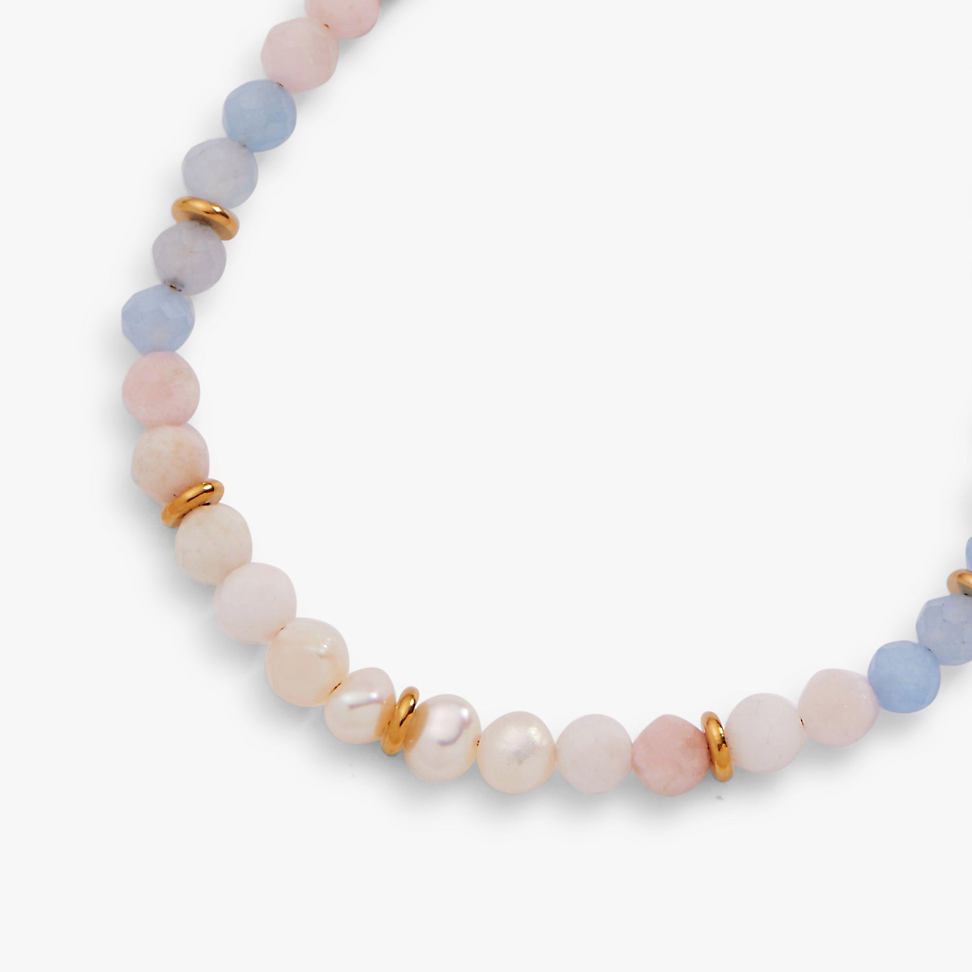 Sandy Peach Ombre Semi-Precious Beaded Anklet ALEX AND ANI