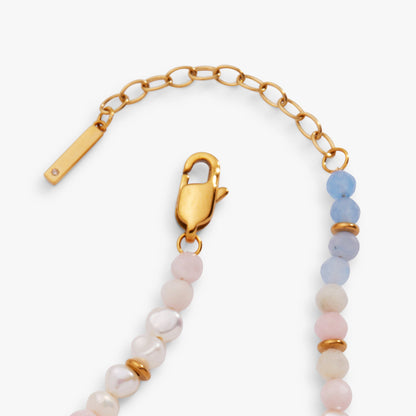 Sandy Peach Ombre Semi-Precious Beaded Anklet ALEX AND ANI