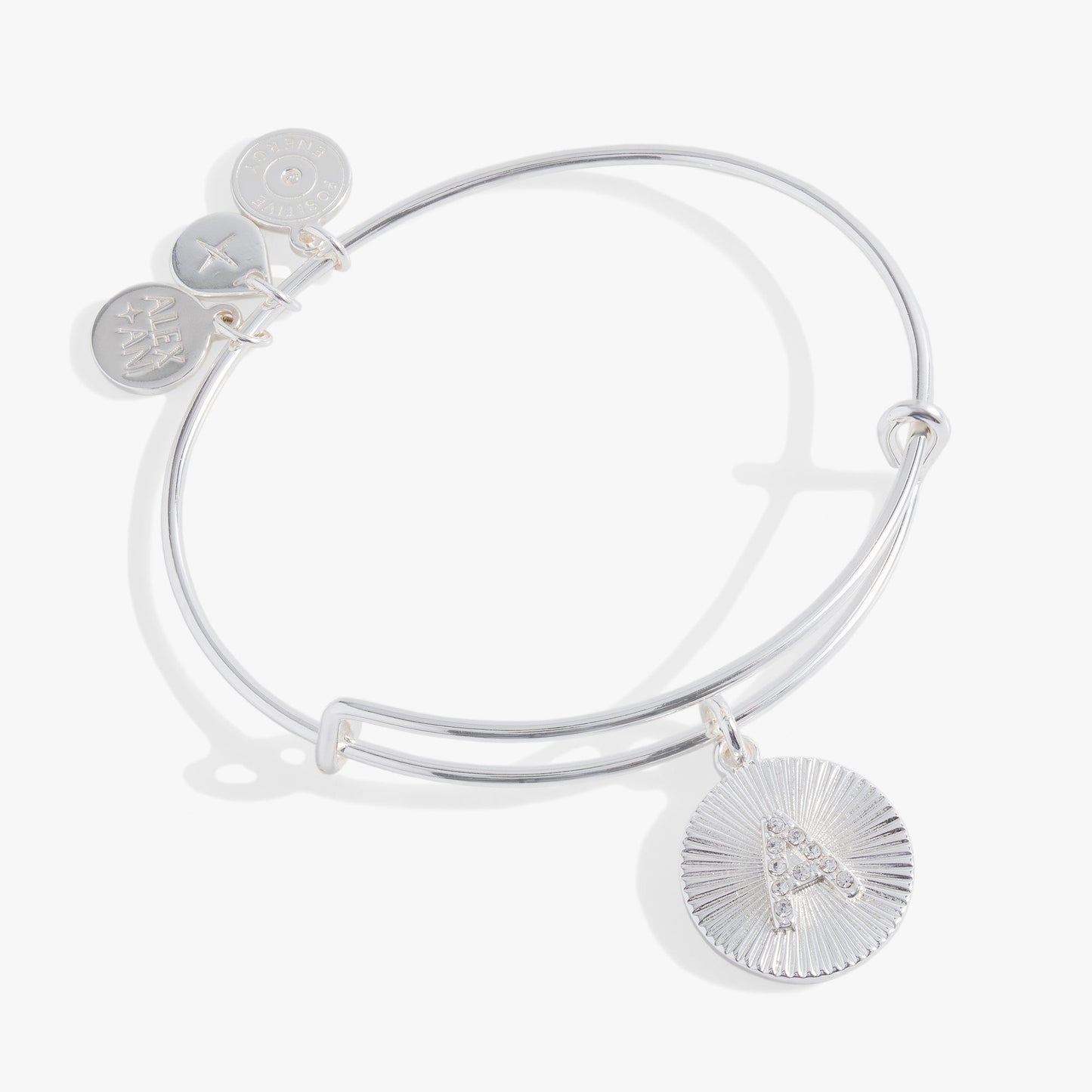 Initial A Pave Starburst Texture Bangle ALEX AND ANI