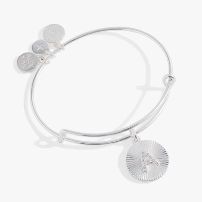 Initial A Pave Starburst Texture Bangle ALEX AND ANI