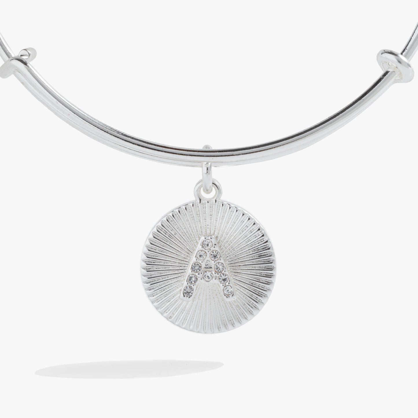 Initial A Pave Starburst Texture Bangle ALEX AND ANI