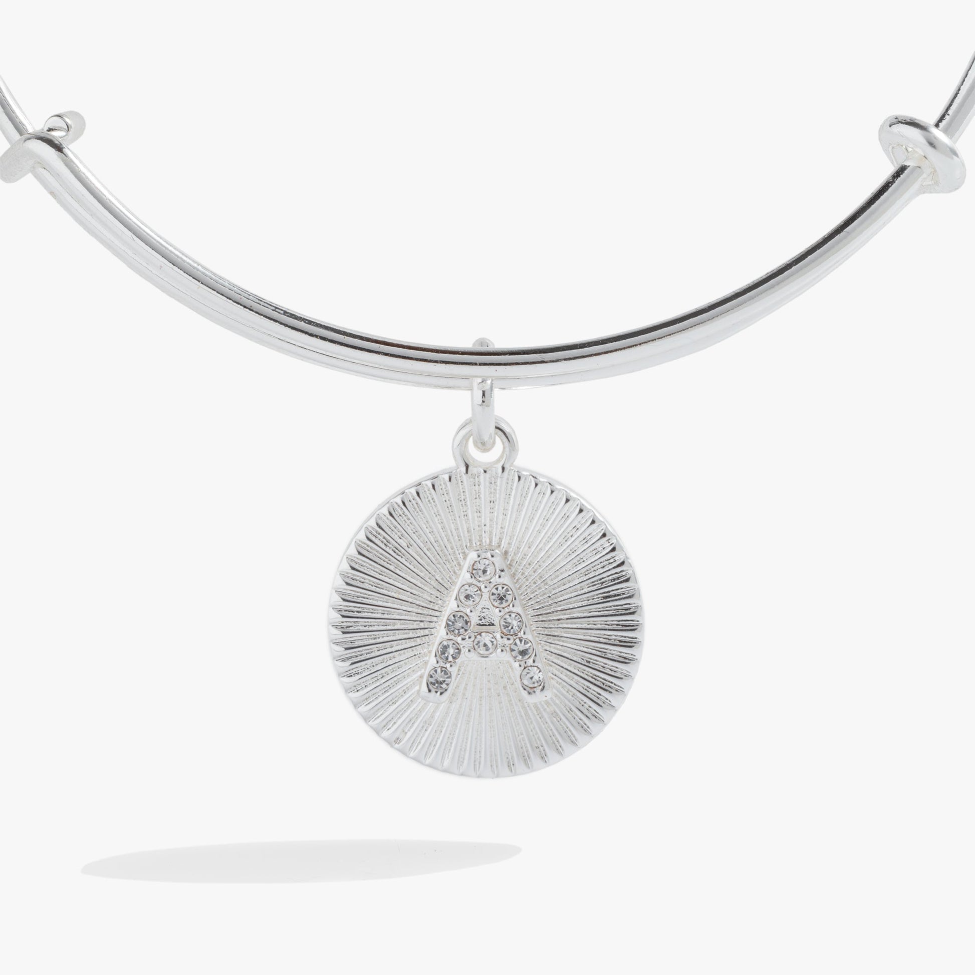 Initial A Pave Starburst Texture Bangle ALEX AND ANI