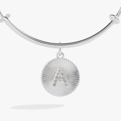 Initial A Pave Starburst Texture Bangle ALEX AND ANI
