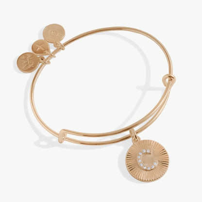 Initial C Pave Starburst Texture Bangle ALEX AND ANI