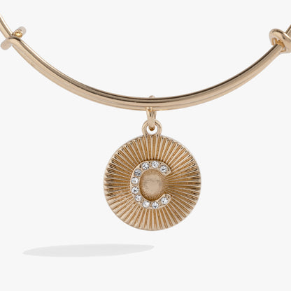 Initial C Pave Starburst Texture Bangle ALEX AND ANI