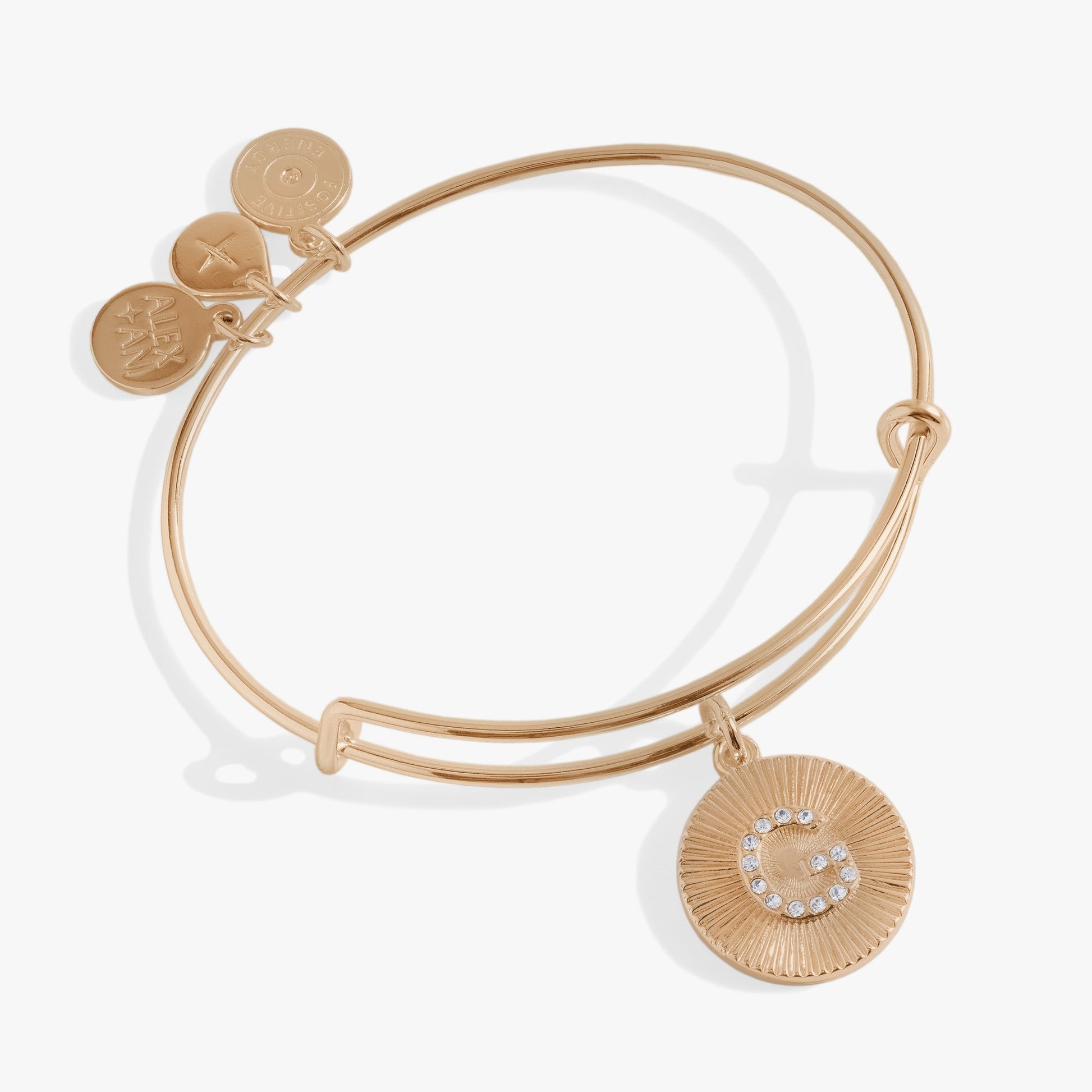 Initial G Pave Starburst Texture Bangle ALEX AND ANI