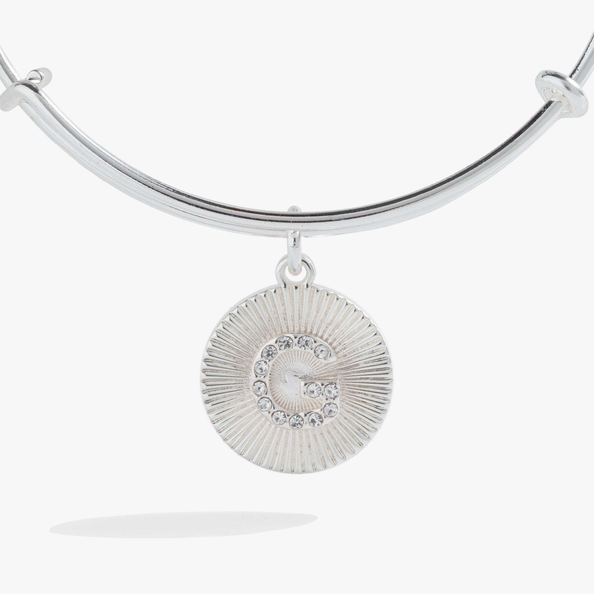 Initial G Pave Starburst Texture Bangle ALEX AND ANI