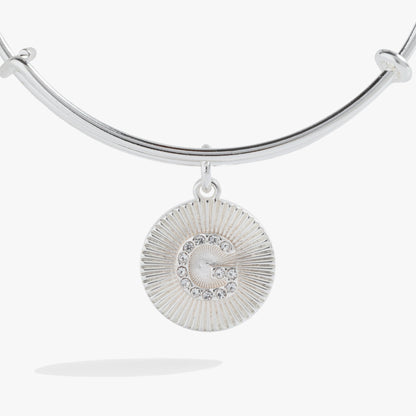 Initial G Pave Starburst Texture Bangle ALEX AND ANI
