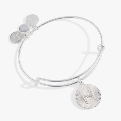 Initial H Pave Starburst Texture Bangle ALEX AND ANI