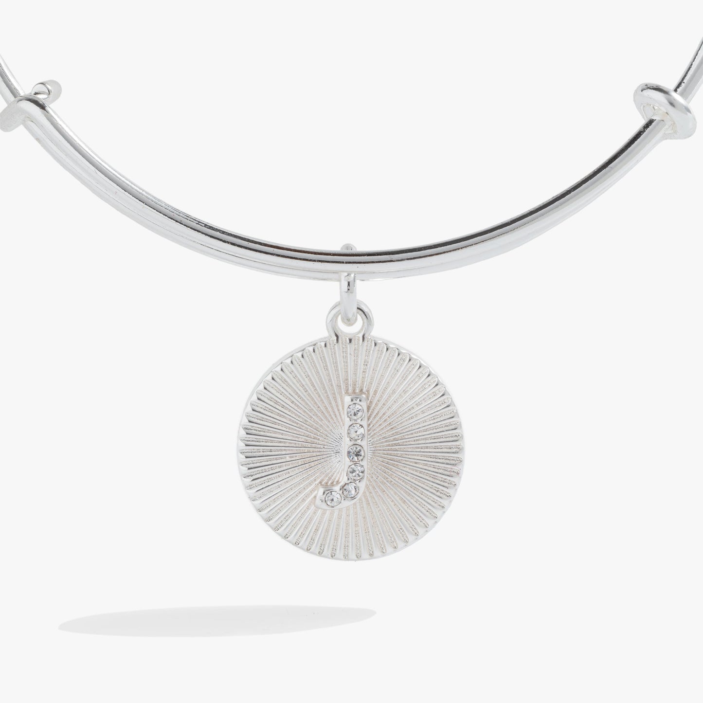 Initial J Pave Starburst Texture Bangle ALEX AND ANI