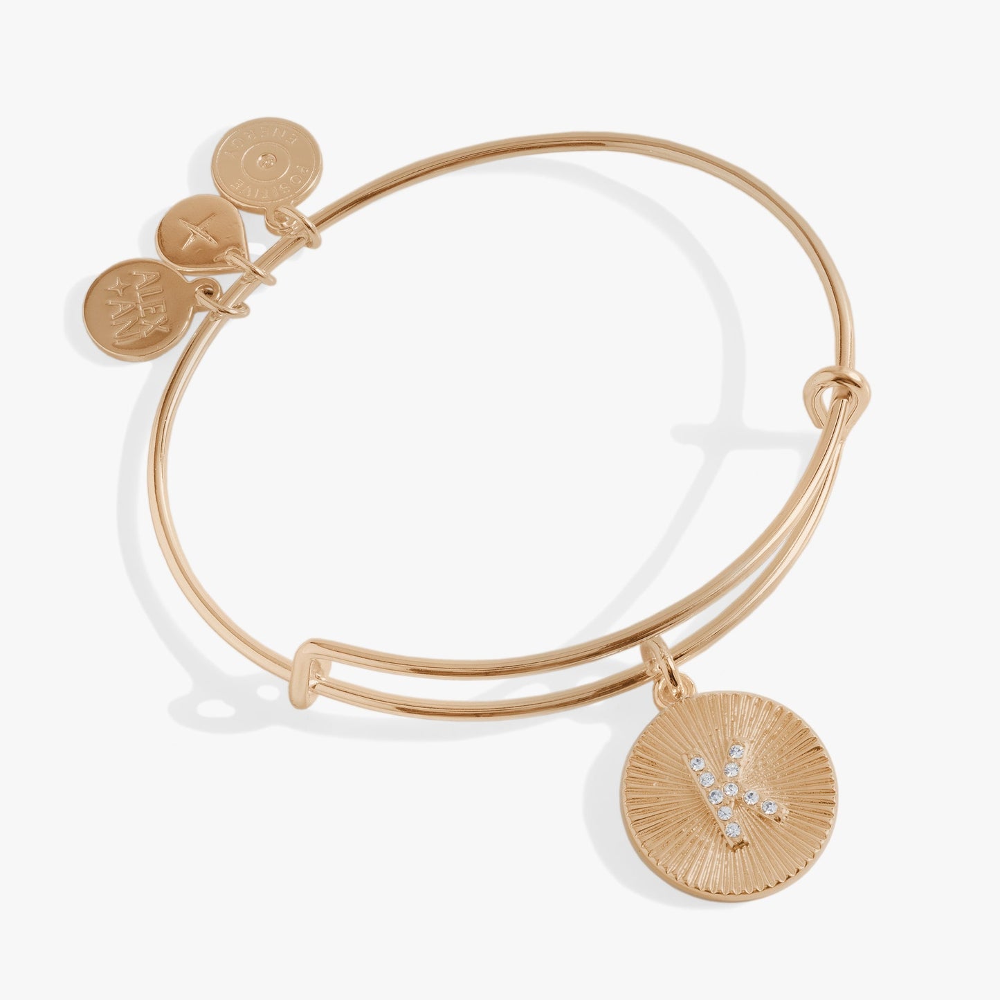 Initial K Pave Starburst Texture Bangle ALEX AND ANI