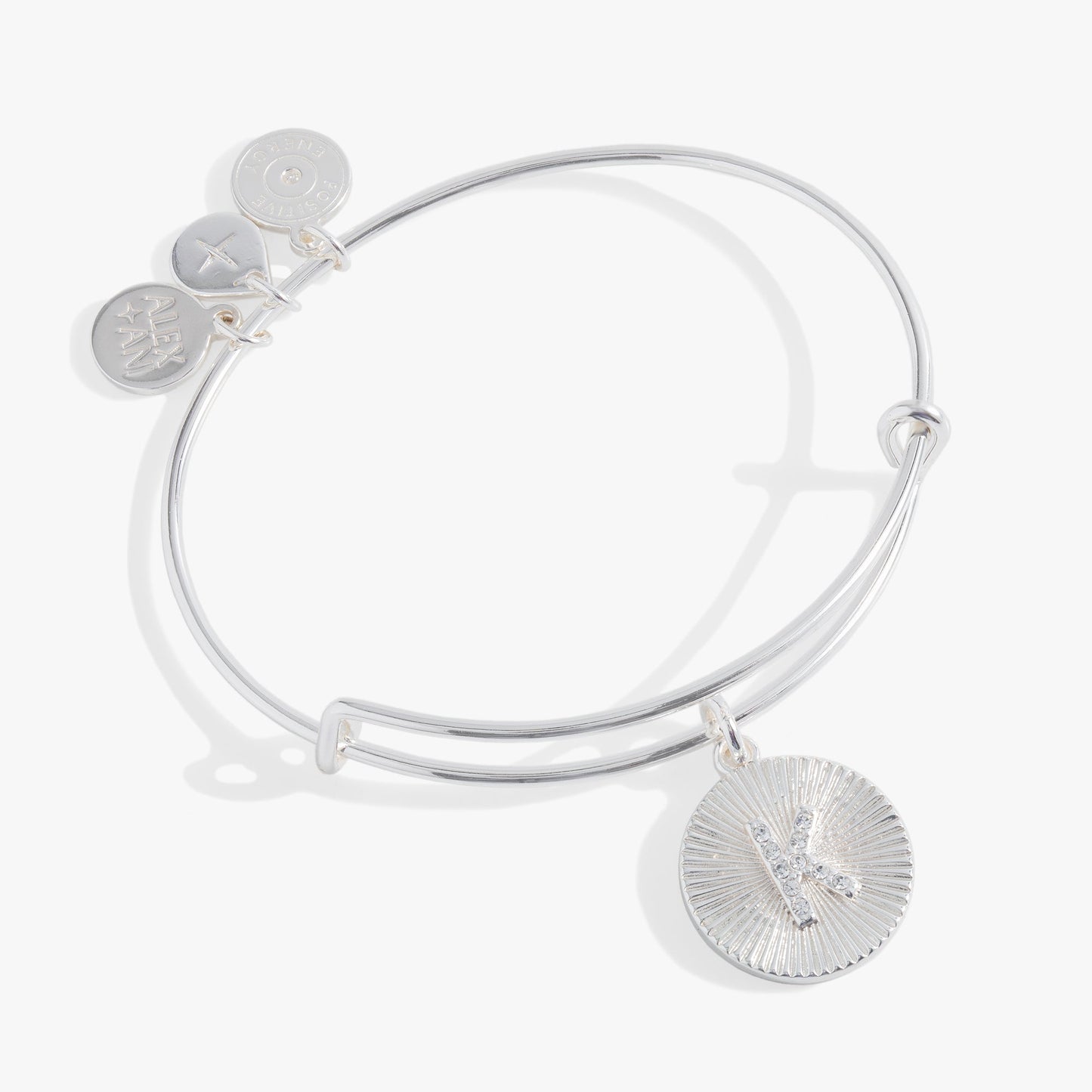 Initial K Pave Starburst Texture Bangle ALEX AND ANI