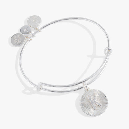 Initial K Pave Starburst Texture Bangle ALEX AND ANI