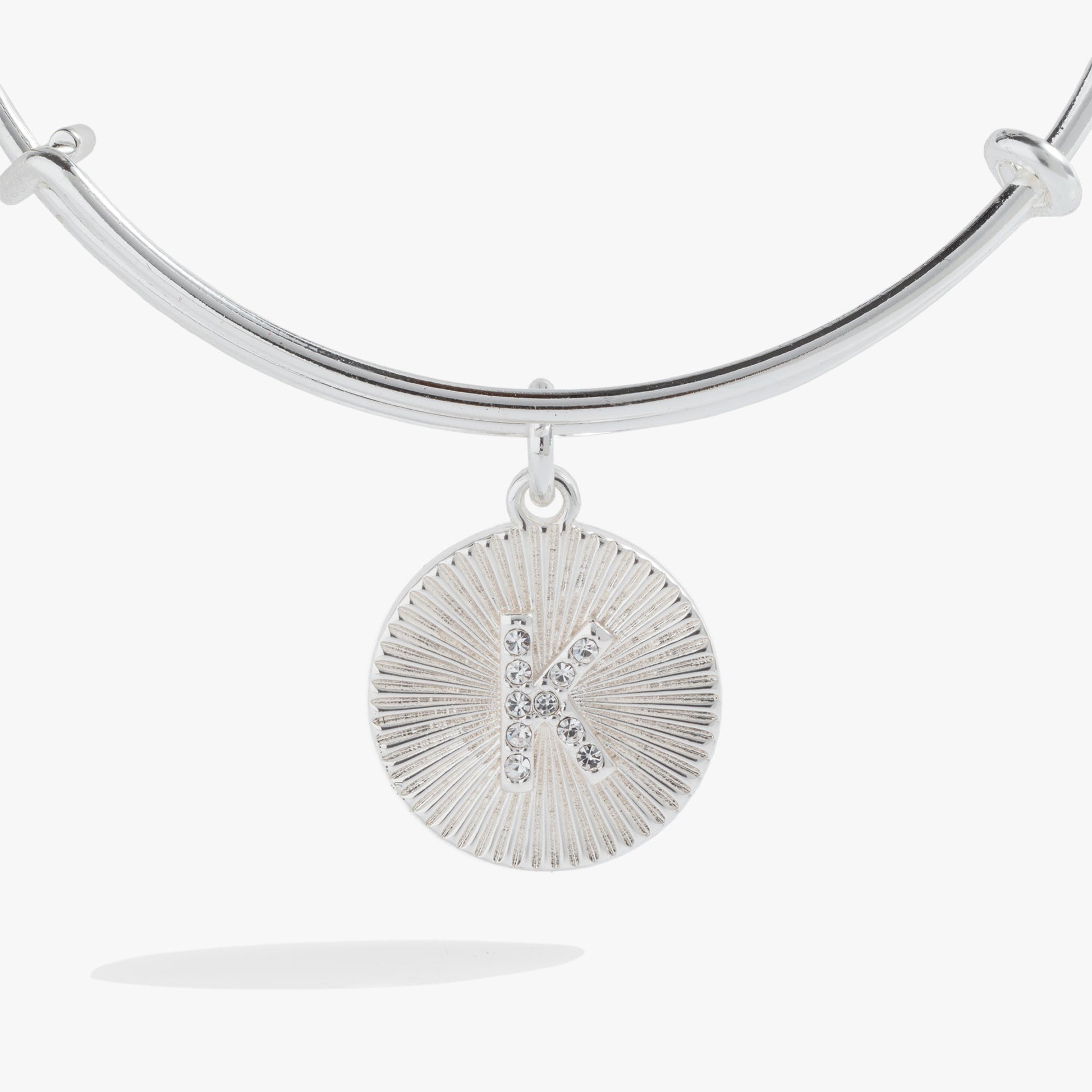 Initial K Pave Starburst Texture Bangle ALEX AND ANI