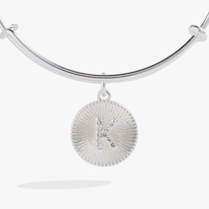 Initial K Pave Starburst Texture Bangle ALEX AND ANI