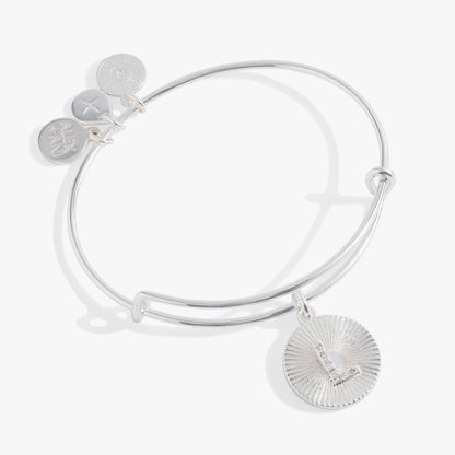 Initial L Pave Starburst Texture Bangle ALEX AND ANI