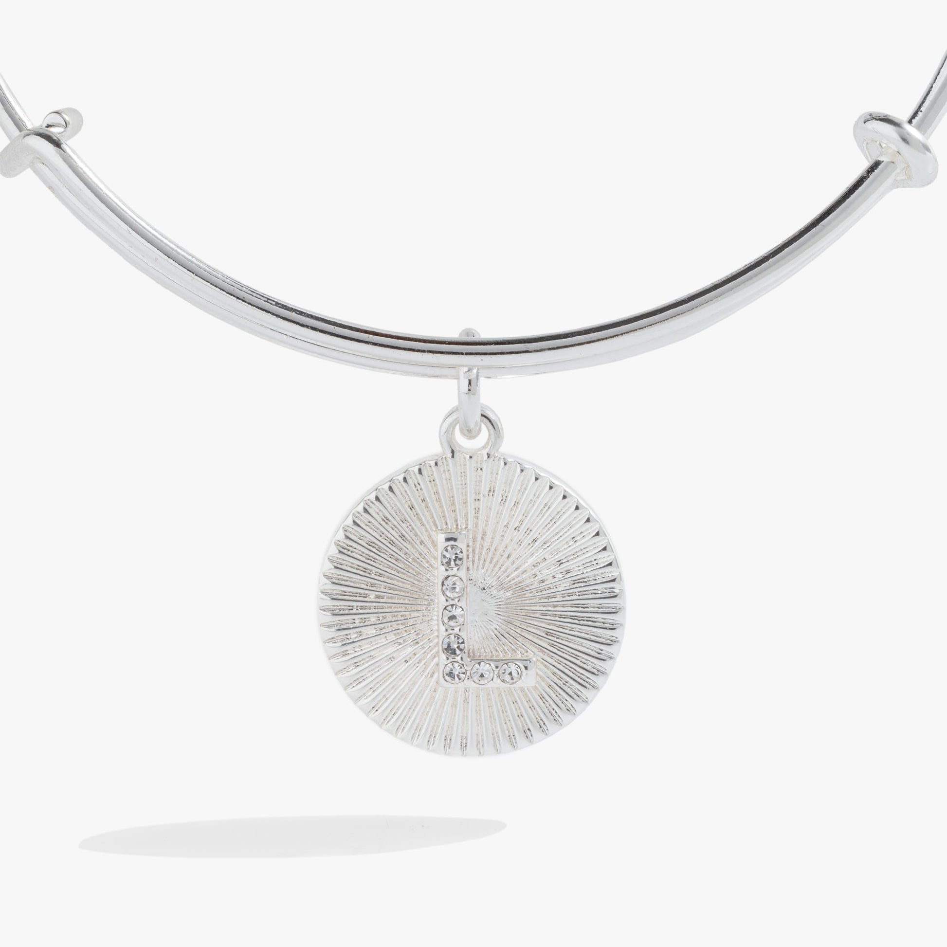 Initial L Pave Starburst Texture Bangle ALEX AND ANI